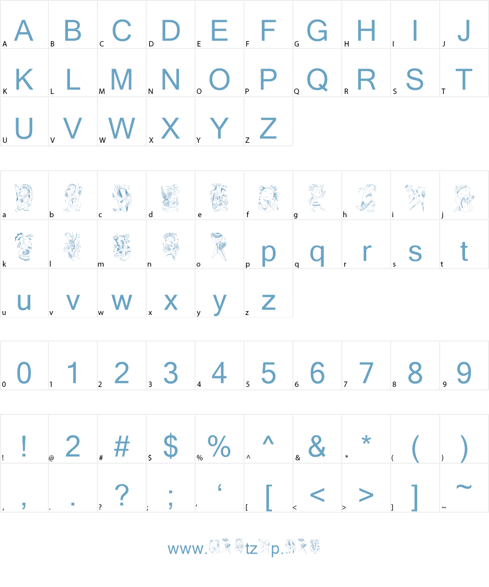 Z-Most Kachina Font Character